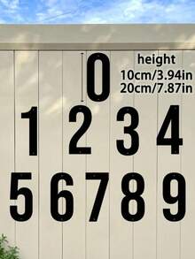 1 Piece 0-9 Number Metal House Number Plate - Metal House Number Plate, Suitable For House Numbers, Outdoor Mailbox Numbers, Home Decoration, Garden Decoration, Gates, Garage Doors, Includes Numbers 0 To 9, Can Be Freely Combined - Number - View 4