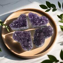 Stonehaven 1pc 3-4cm High Quality Natural Crystal Cluster Uruguay Amethyst Geode Cluster, Genuine Purple Gemstone Heart-Shaped, For Love Decoration - Amethyst Heart - View 9