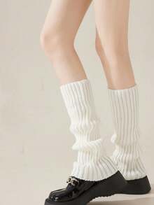 1 Pair Japanese Sweet Style Trumpet Leg Warmers, Dopamine Candy Colorful Ruffle Cuff, Foldable Y2K Star Cartoon Knit Wide Leg Leg Warmers, Soft Girl Daily Outfit - Multicolor - View 11