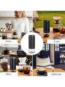 CLITON Premium Holiday Coffee Gift, Portable Adjustable Electric Coffee Grinder With High-Quality Ceramic Burrs, Type-C Fast Charging Mini Coffee Bean Grinder, Suitable For Home Coffee Corner, Outdoor Camping, Road Trips And Daily Coffee Making - Multicolor - View 9