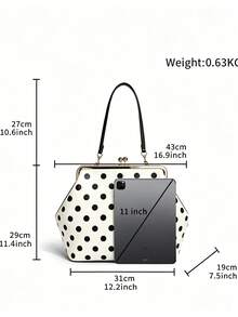Dedoo Small Fashion 2025 新款斜挎肩帶手拿包套組 大容量女款單肩筆電包 - 白色 - 查看 8