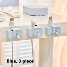 桌面線材收納器－簡易免鑽孔邊緣安裝式充電線與數據線固定座 - 彩色 - 查看 13