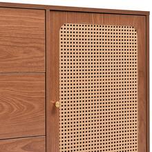 Sideboard With 2 Doors And 3 Shelves, Walnut Finish - Walnut - 查看 8
