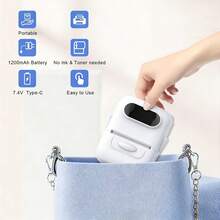 Marklife P50 White Portable Label Printer, Equipped With 40x30mm Thermal Paper, Suitable For Small Business, Office Documents And Home Organization Name Label Printing. Can Connect To Computer And Smartphone. - P50 White + 1 Roll 40*30 Label Paper - View 4