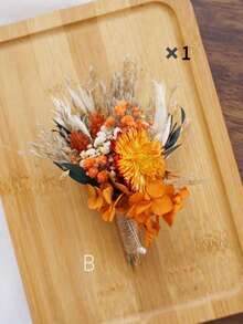 1/2/6/12/20pcs Boho Mini Artificial Flower Bouquet Set, Small Vase Tabletop Floral Decor, Envelope Gift Box Ornaments - Multicolor - View 16