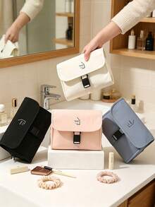Detachable Hook Toiletry Bag, Travel & Business All-In-One Makeup Bag, Cosmetic Organizer, Dry & Wet Separation Waterproof Storage Bag, Travel Essential - Multicolor - View 3