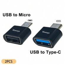 WOWSSYO 1/2/5 piezas Adaptador multifunción USB/Tipo-C/Micro, Adaptador OTG para smartphone, compatible con todas las versiones del sistema, compatible con dispositivos Tipo-C, carcasa de aleación de aluminio, ligero y compacto - Multicolor - Ver 13
