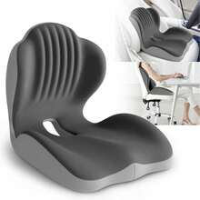 One-Piece Memory Foam Seat Cushion, Ergonomic Design, Enhanced Back Support, Breathable Hollow Structure, Suitable For Office Chairs, Hip Shaping Cushion, Relieves Long-Sitting Fatigue, Applicable To Multiple Scenarios - Multicolor - View 9