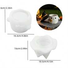 SILIKE LUFEI 2 buah Cetakan Silikon Resin Bentuk Kotak Penyimpanan Hantu Halloween, Cocok untuk Membuat Resin Epoksi, Plester, Lilin, Produk Aromaterapi, Cetakan Silikon untuk Pajangan Dekorasi Rumah - cetakan silikon - View 8