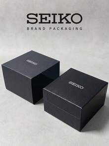 Caja de Reloj Marca Seiko Caja Cuadrada de Cartón con Cojín de Terciopelo Organizador de Almacenamiento Accesorio, Adecuado para Empaque de Regalo Diario en el Hogar - Caja de reloj - Ver 5