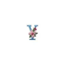 1/26pcs Computer Embroidered Floral Multi-Color English Letter A-Z Badge Patch, Clothing Accessory Decorative Patch With Back Adhesive Embroidery Fabric - Multicolor - View 82