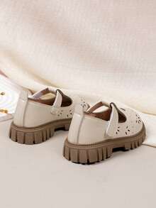 2026 Spring/Summer New Girls' Soft Sole Princess Shoes, Toddler Solid Color Korean Style Casual Shoes, Comfortable Versatile For Outdoor - Beige - View 5