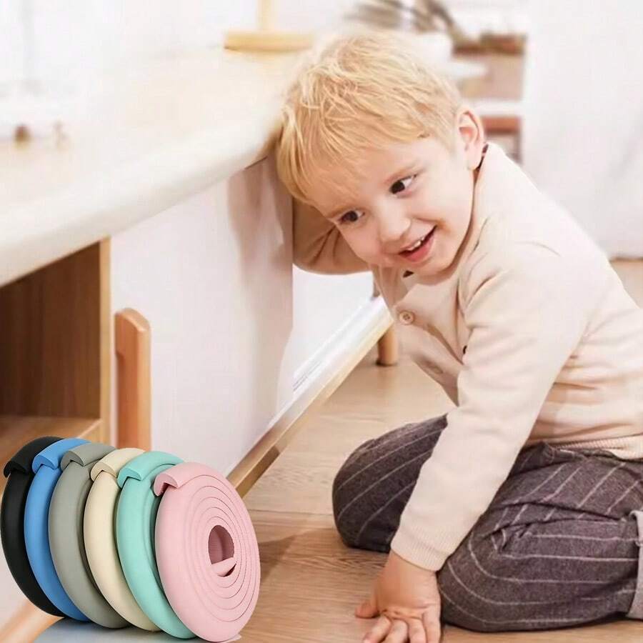 1 pieza Protector de esquina suave para bebé, tira anticolisión, protector de esquina de mesa - Multicolor - Ver 1