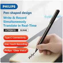 Philips VTR5910 Voice Recorder, Pen-Shaped Design, 32/64GB Memory, Supports Simultaneous Writing And Recording, One-Key Recording, Intelligent Noise Reduction, Type-C Interface For Fast Sharing, Suitable For Lectures, Meetings, Classrooms And Interviews - View 1