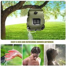 Shower Bag | 5 Gallon/20 Liter Solar Heated Camping Shower Bag | Detachable Hose | On/Off Shower Head | Portable Shower | Travel Shower | Portable Shower Suitable For Beach, Swimming, Hiking - A - View 11