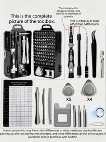 122-Piece Precision Screwdriver Set With Magnetic Tips - 32-In-1/115-In-1 Professional Electronics Repair Tool Kit For Laptop, PC, Watch, Phone - CR-V Steel Multifunction Screwdriver With Storage Case - A - View 5
