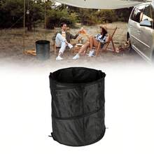 [Portable Trash Can] 1pc Portable Foldable Trash Can | Outdoor Camping Tent Gardening Equipment, Used For Collecting Fallen Leaves And Debris - Multicolor - View 2