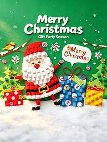 Children's 3D Christmas Handmade Mosaic Sticker DIY Material Kit - Multicolor - View 3