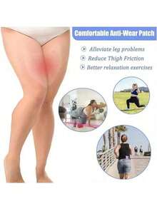 30/20/10pcs Anti-Chafing Thigh Bands, Unisex Anti-Chafing Thigh Pads, Prevent Invisible Chafing And Friction In Summer; Friction Spandex Patch, Suitable For Women's Thighs And Calves, Provide Comfortable Protection; Waistband, Sticker, E-Surface Waterproof Transparent Tape. - View 4