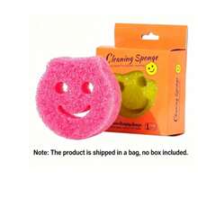 8/4/3/1pc Multi-Color Smiling Face/Flower Sponge, Surface Color Coded (Pink, Yellow, Green, Blue), With Hanging Hole. This Multi-Functional Household Cleaning Cloth Can Easily Meet Various Daily Cleaning Needs. - A - View 2