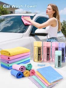 1PC Car Chamois Absorbent Towels, Car Wash Wipes, And Car Wash Cloths. Reusable, Ultra-Soft, Scratch-Free, Lint-Free Chamois Towels For Cars. Suitable For SUVs, Sedans, And Trucks. - Style a - View 12