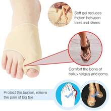 Separador de dedos de silicona para corregir el hallux valgus, corrector de dedos para uso diurno y nocturno, corrector de hallux valgus, juego de dos. - 1Pair - Ver 8