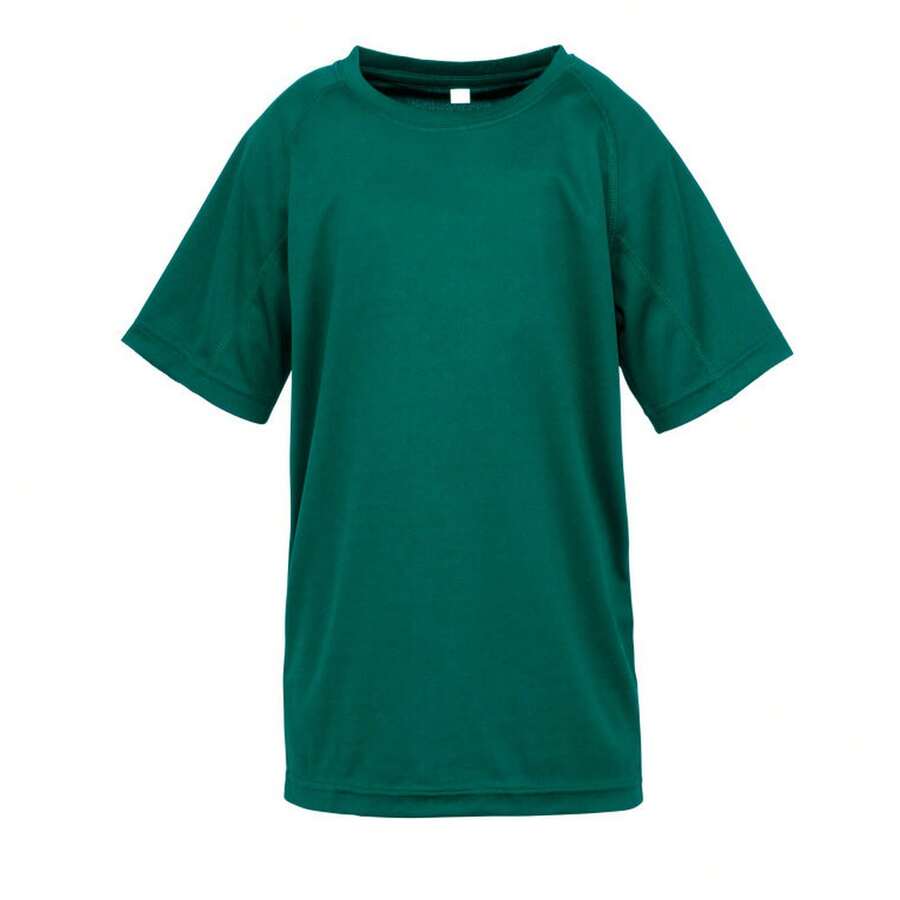 Spiro Impact Childrens/Kids Junior Performance Aircool T-Shirt - Bottle Green - View 1