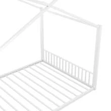 Kids Bed Frame House Shape - 140 X 200 Cm - White - 白色 - 查看 9