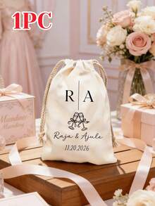 1-10 piezas Bolsas con cordón personalizadas, Bolsas con cordón personalizadas para bodas, Bolsas de almacenamiento de regalos personalizadas, Bolsas de almacenamiento personalizadas para fiestas de cumpleaños, Se ajustan a cualquier teléfono, Bolsas de almacenamiento personalizadas reutilizables, Regalos de aniversario, Día de San Valentín, Cumpleaños, Regalos de boda - Multicolor - Ver 14