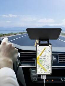 Foldable Clip On Phone Sun Shade,Universal Adjustable Cell Phone Sun Visor Clip, Anti Glare Phone Screen Shade For Car Navigation Cycling Fishing Driving Outdoor Smartphone Sun Shield - Black - View 4