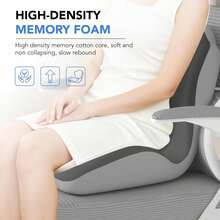 One-Piece Memory Foam Seat Cushion, Ergonomic Design, Enhanced Back Support, Breathable Hollow Structure, Suitable For Office Chairs, Hip Shaping Cushion, Relieves Long-Sitting Fatigue, Applicable To Multiple Scenarios - Multicolor - View 5