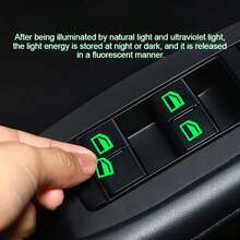 Small Glow-In-The-Dark Stickers For Car Window Lift Buttons, Fluorescent Function Button Stickers For Car Interior, Green, Blue, Orange Car Lift Stickers - Glow-in-the-dark Sticker - View 2