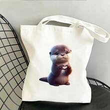 1/2/3pcs 3D Plush Texture Cute Otter Heart Hands Cartoon Animal Heat Transfer Sticker, Soft Healing Adorable Otter DIY Print, Suitable For T-Shirts, Sweatshirts, Canvas Bags, Pillows - Multicolor - View 7