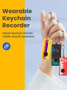 Mini Retro Keychain Camera, 1080P HD Digital Camera With Photo & Video Function, Portable Vintage Pocket Camera With Key Ring Design, Compact Travel Camera For Daily Recording, Creative Birthday Gift For Teens Adults, 200mAh - View 4