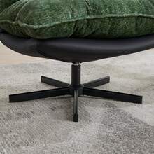 Sillón Relajador Giratorio - Ajuste de 3 Niveles (95°/110°/125°) - Negro - Ver 8