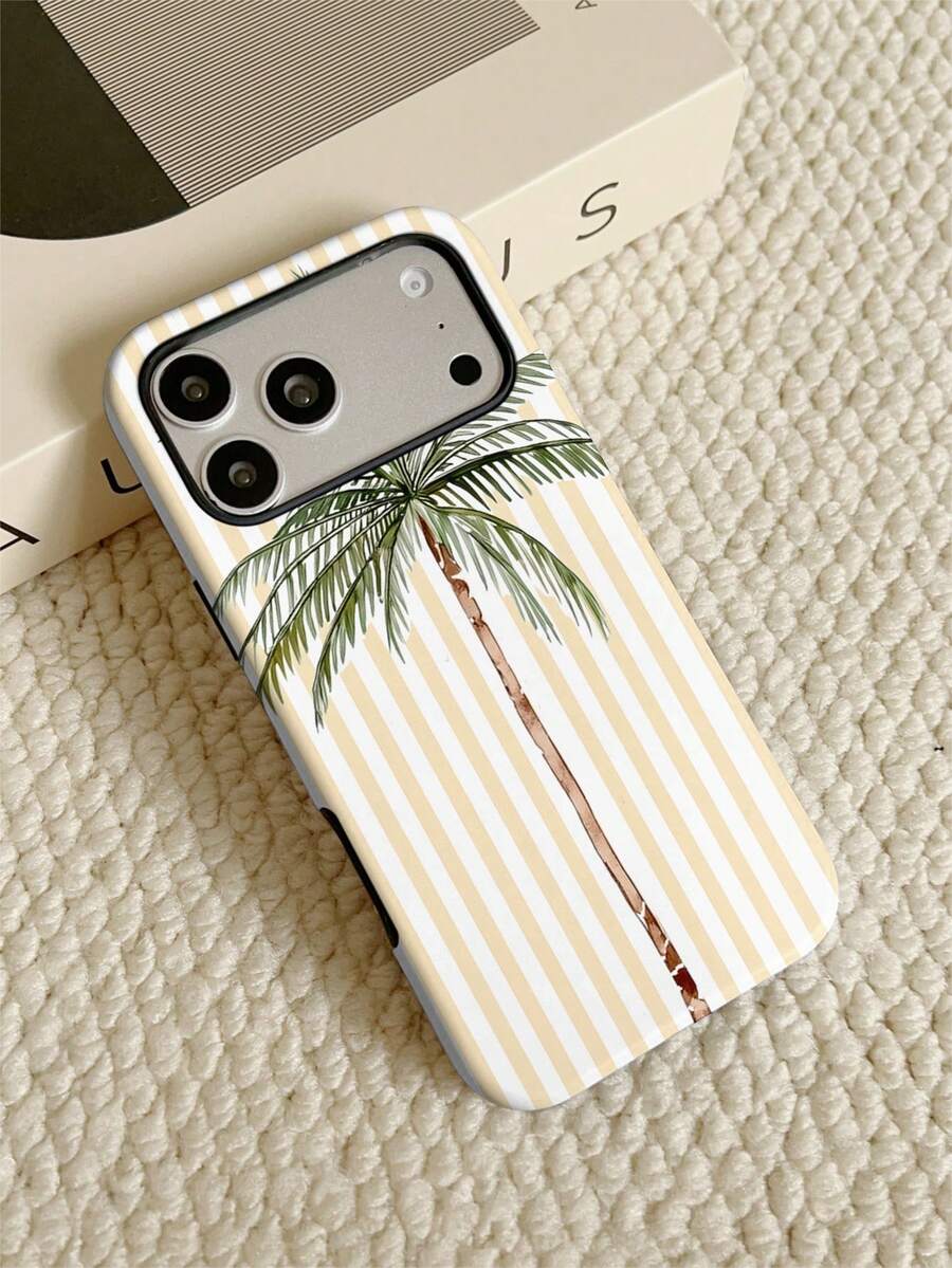 Free Shipping Thickened Anti-Drop Frosted Touch PC TPU 2-In-1 Phone Case Colorful Striped And Coconut Tree Pattern Suitable For 11/11PRO/11PROMAX/12/12PRO/12PROMAX/13/13PRO/13PROMAX/14/14PRO/14PROMAX/14PLUS/15/15PRO/15PROMAX/15PLUS/16/16pro/16promax/16PLUS/16E/17/17pro/17promax/AIR/GALAXY/S23/S23PLUS/S23FE/S23ULTRA/S24/24ULTRA/S24PLUS/S24FE/S25/25ULTRA - Multicolor - View 1