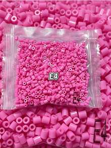 1000pcs/Pack 2.6mm Perler Beads Creative Small Hole Beads Refill, Perler Beads Handmade Pixel Art DIY Puzzle 3D Puzzle DIY Ironing Beads Handmade Craft, Professional Tools Required - E4 - View 2