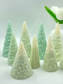 Christmas Tree Scented Candle Mold DIY Christmas Tree Handmade Soap Diffuser Stone Plaster Home Decor Mold - Christmas Tree - View 5