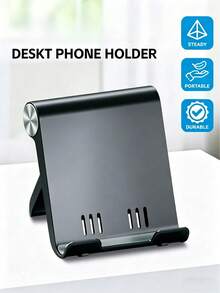 1/2pcs Foldable Portable Phone Stand, Premium ABS Desktop Stand, Adjustable Angle Universal Holder, Foldable Multi-Angle Desktop Stand, Compact Lightweight Pocket-Sized Device, Compatible With All Smartphones And Tablets, Stable Non-Slip Desktop Storage Rack, Essential Daily Item For Office And Home, Portable Travel Desktop Phone Stand - A - View 5