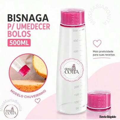 Regador Para Umedecer Massas Bolo em Bisnaga Festa Bolos Confeitaria Chuveirinho 500ml- MMB