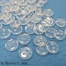 50pcs/Pack 1cm 1.5cm 1.8cm Transparent Shirt Buttons - 50 - View 11