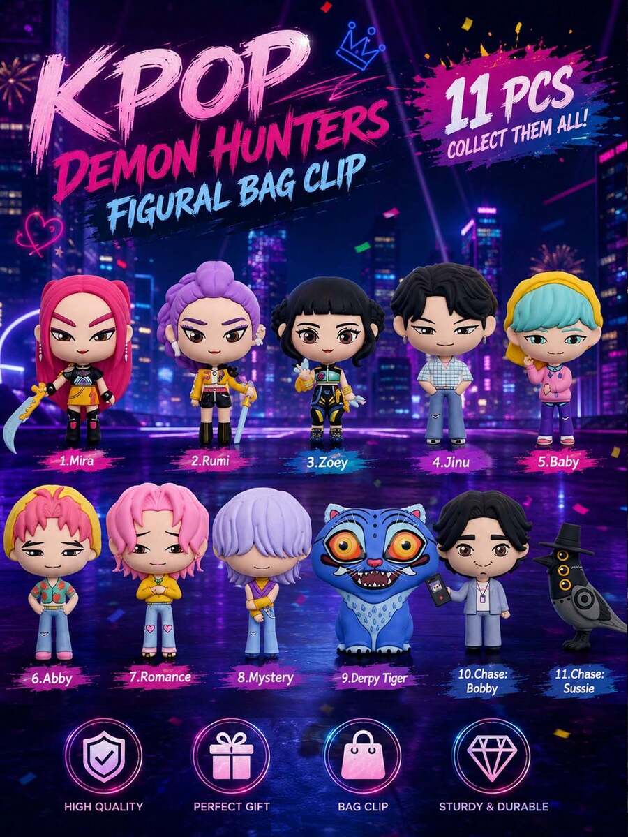 Netflix Mystery Bag 3D Collectible Figurine Ghost Hunter Style Desk Decor Home Office Decor Anime Character Figure Display Ornament Fan Collection Novelty Gift Festive Holiday Gift 1 Pc - Multicolor - View 1