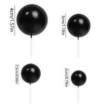 40pcs Multicolor Metallic & Matte Spherical Cake Toppers, Mini Foam Ball Decorations For Birthday & Wedding Cake Decor - Multicolor - View 10