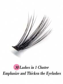 30D 200pcs 3D False Eyelashes 8-16mm Mixed 0.07C/D Curl 10 Rows Soft Natural Waterproof Lightweight Easy To Wear Suitable For Daily, Party Or Wedding Occasions Eyelash Clusters Single False Eyelashes - View 5