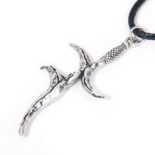 Elden Ring Melina Black Knife Pendant Necklace, Retro Punk Metal Neck Ornament, Game Fan Collectible Jewelry, Adjustable Rope Chain Accessory, Novelty Gift For Gamers - Multicolor - View 5