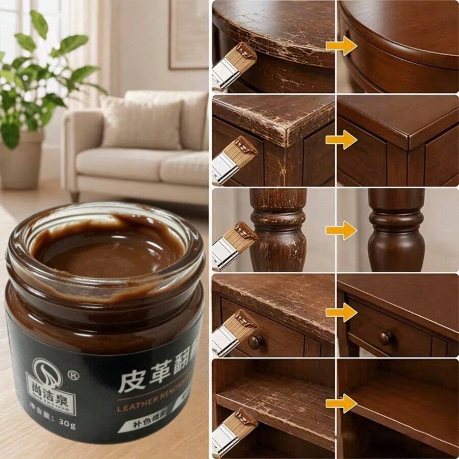 木製家具翻新與補色修復膏，多色可選，DIY家具改色，修復家具磨損與褪色