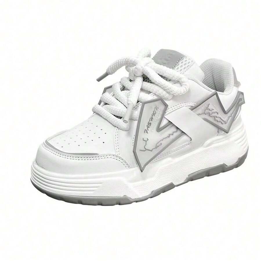 Thick-Soled Height-Increasing Couple's Sneakers, Sports Shoes, Casual Running Shoes For Students - 019 Black - View 1