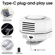 Mini Ice Clip Fan - Portable Bladeless Electric Fan, Lightweight Neck Fan With 3-Speed Wind Adjustment, Hands-Free Neck Fan, 360° Surround Wind, Quiet Operation, Rotating Design, Maximum Comfort, Ideal Choice For Summer Outdoor Use Portable Fan - Clip-on Style - View 12