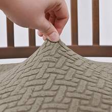 Modern Solid Color Jacquard T-Shaped High Elasticity Chair Covers, 2pcs Elastic Dining Chair Back Cushion Covers, Soft Removable Dining Chair Covers, Dining Chair Pad Protector (Back Cover, Multiple Colors Available) - Chair Cover - View 6
