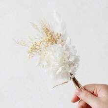 1/2/4/6/12pcs Boho Mini Artificial Flower Bouquet, Men Boutonniere For Groom Groomsmen, Desktop Cake Decor & Bridal Party Gift - Multi-color 1 - View 2